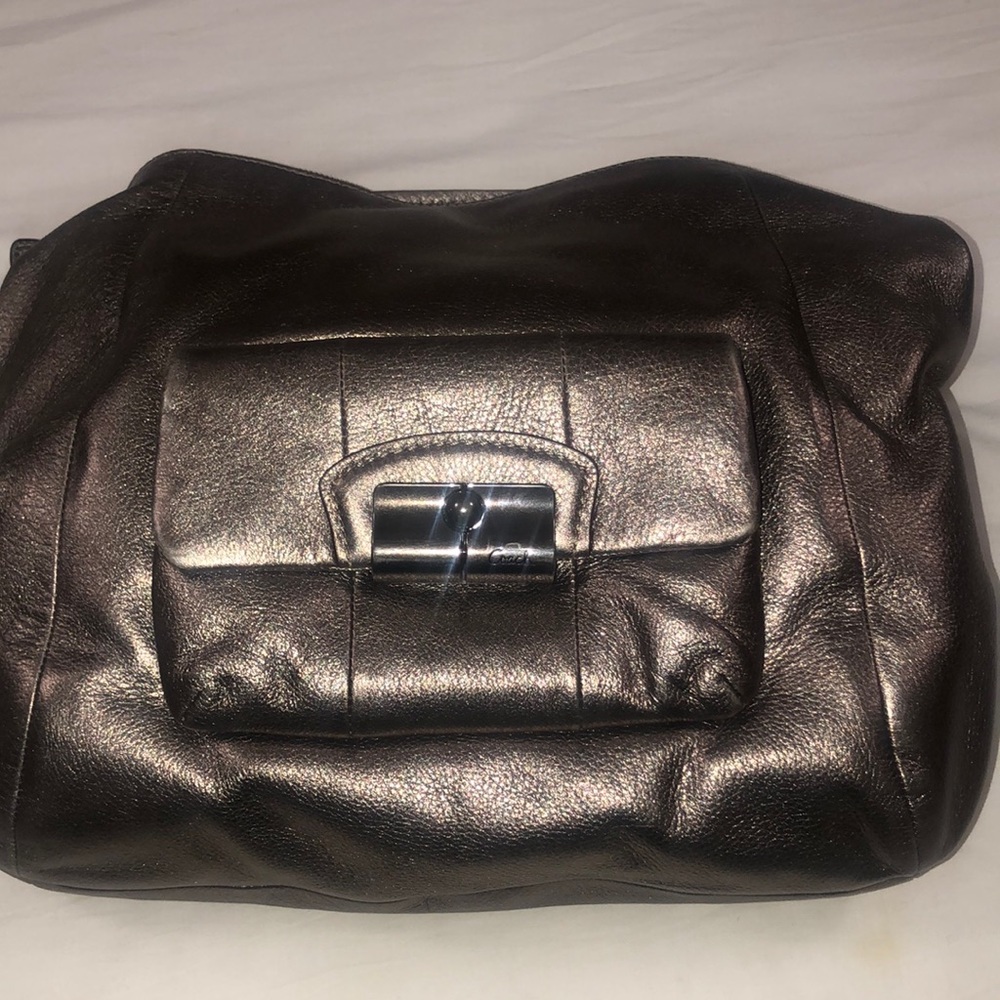 Coach Metallic Silver Hobo Bag